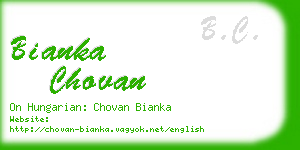 bianka chovan business card